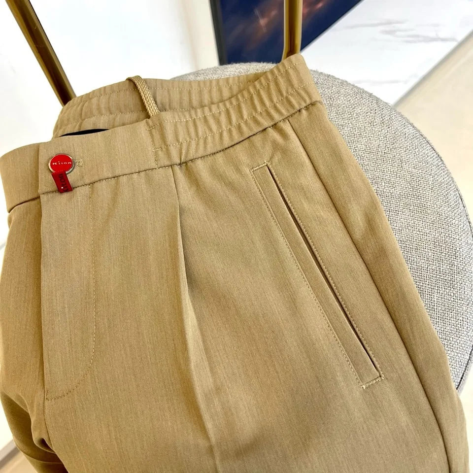 25 summer new kiton chiton men's solid color straight pants solid color simple fashion versatile casual pants trousers
