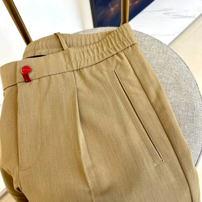 25 summer new kiton chiton men's solid color straight pants solid color simple fashion versatile casual pants trousers