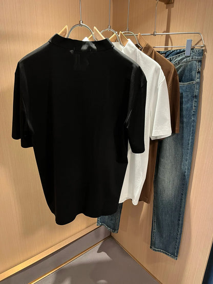 Italy BC summer new yarn cotton breathable simple fashion casual short-sleeved T-shirt