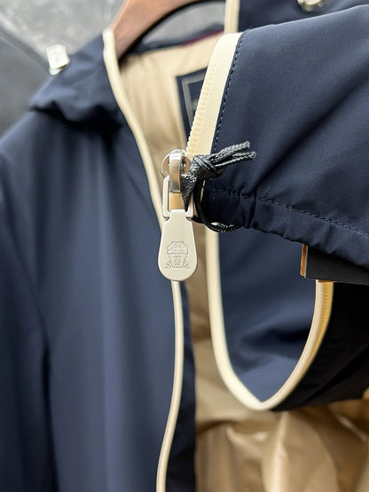 Italy BC autumn and winter new old money style fashion casual 95 white goose down light and thin hooded down jacket