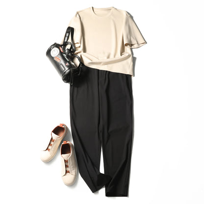 City traveler 2025 spring and summer new men's business casual cool trousers high elastic breathable trousers