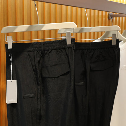 2025 spring and summer new men's light luxury urban outdoor acetate cool breathable wide-leg straight casual pants