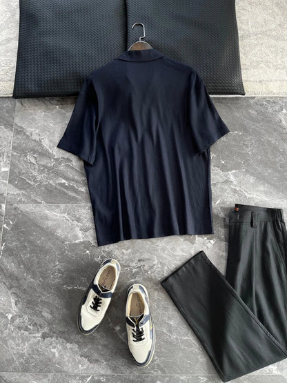 [Classic Cuban Collar Design] Linen Blended Old Money Style Gentleman Casual Summer Linen Short Sleeve Shirt
