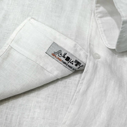 Italian LP old money style light luxury men's high version 100% linen business casual elegant long-sleeved shirt
