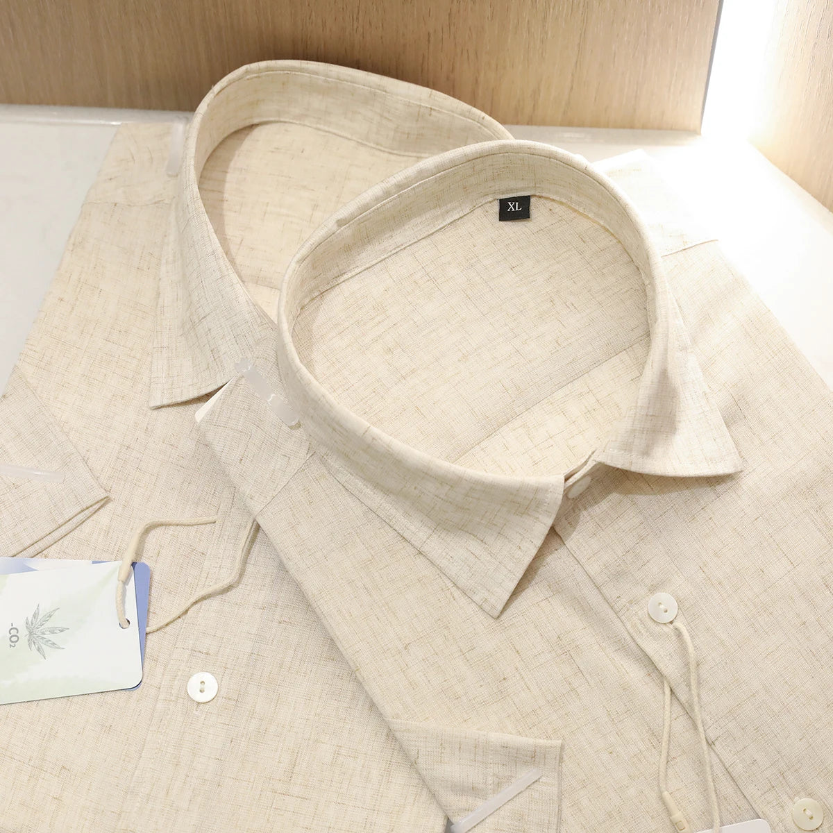 Z Italian luxury summer new light and thin liquid ammonia ice silk linen breathable and easy to take care of short-sleeved shirt