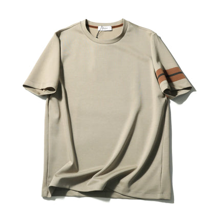 ZZ series 2025 summer new men's outdoor leisure simple modal tencel cotton blended short-sleeved T-shirt