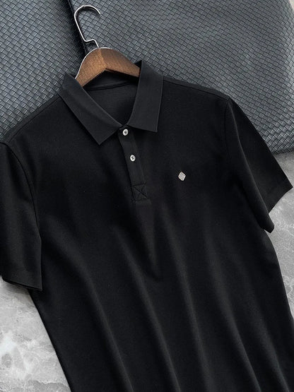 Summer, light luxury business commute casual lapel short-sleeved T-shirt polo shirt