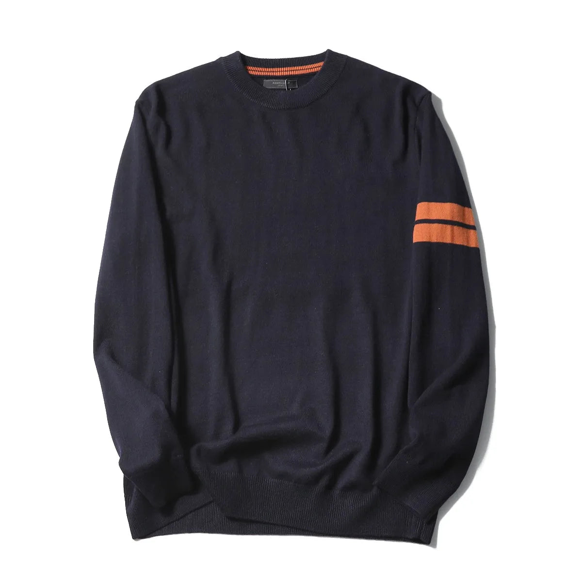ZZ series classic Italian light luxury, spring and autumn wool blended men's crew neck knitted sweater anti-pilling sweater