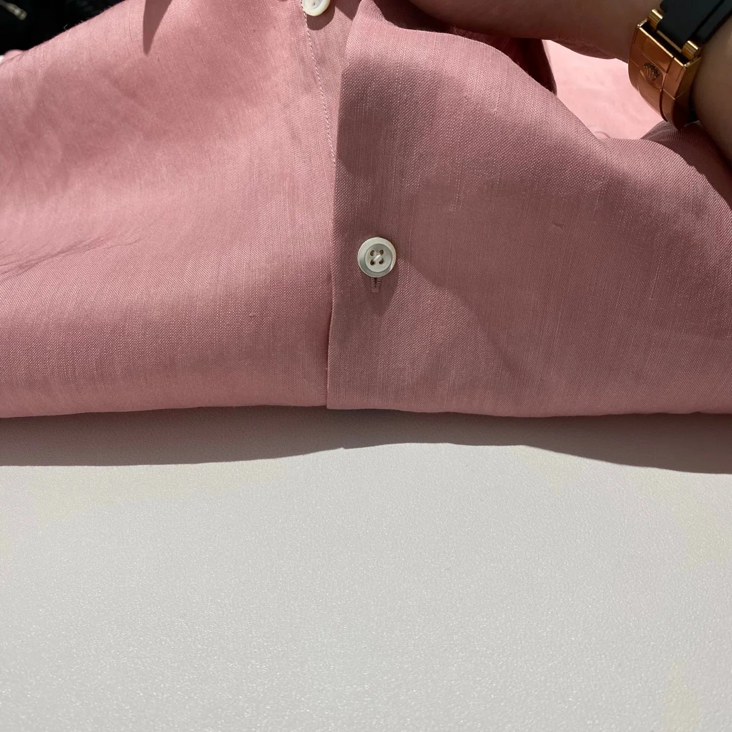 [Pendant elegant temperament] Light luxury Italian versatile, linen Tencel loose business casual long-sleeved shirt