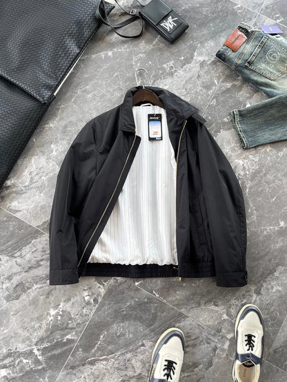 Italy BC men's clothing autumn and winter new fashion casual old money wind Harrington built-in thin cotton thermal jacket