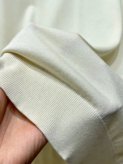 Cuban collar design, mulberry silk cotton blend, classic lapel business casual short-sleeved polo shirt