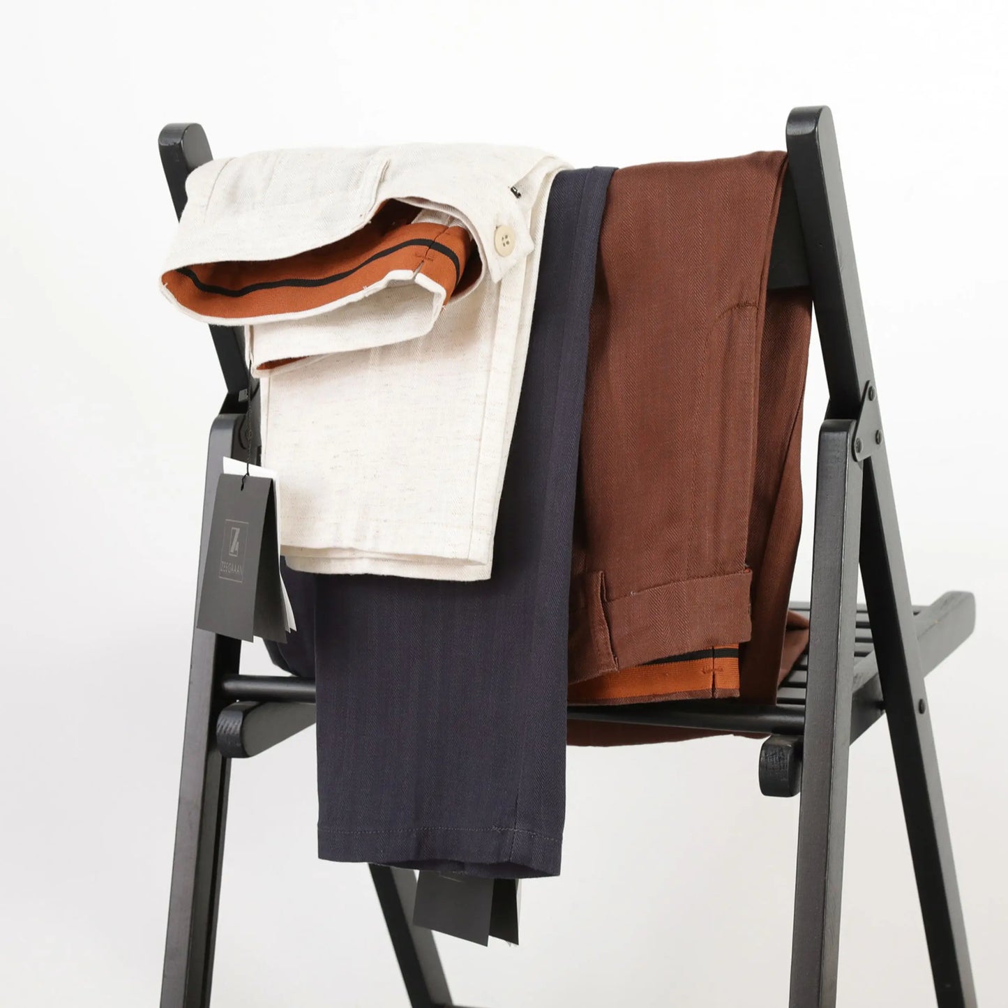 ZZ spring and summer new business casual cool tencel linen blend trousers