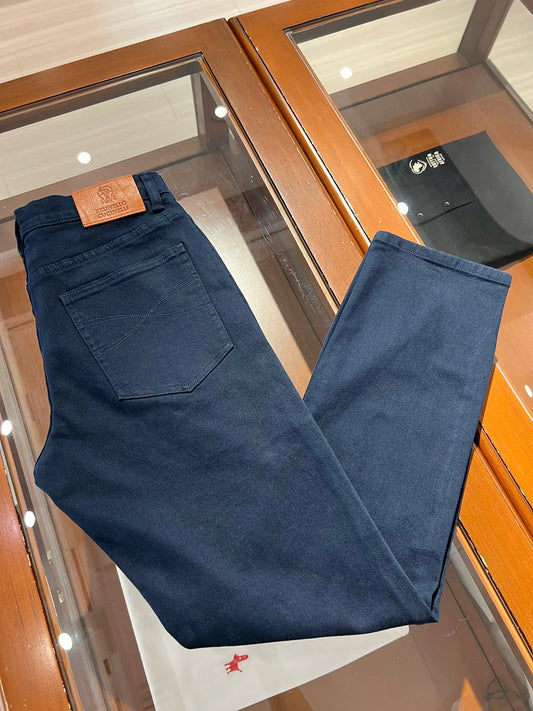 Fashion light luxury Italian BC men's spring and summer new business casual fashion small straight jeans