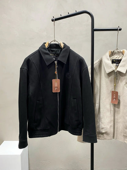 Fashion light luxury Italian men's spring new wool yarn business casual lapel jacket jacket