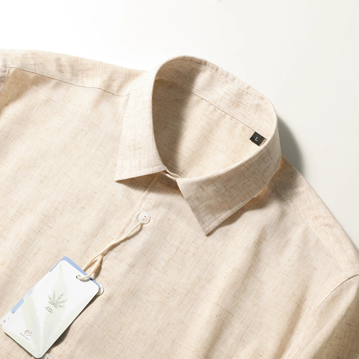 Z Italian luxury summer new light and thin liquid ammonia ice silk linen breathable and easy to take care of short-sleeved shirt