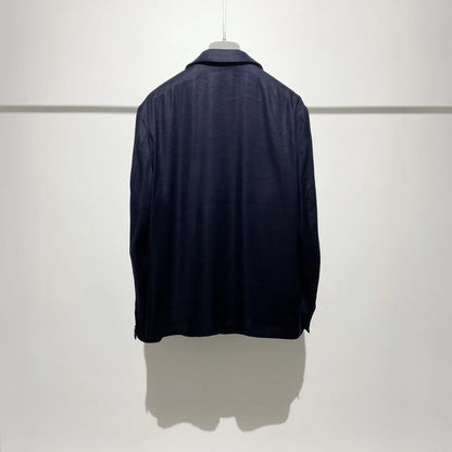 Classic old money style, high-end skin-friendly texture, breathable lapel linen tooling jacket