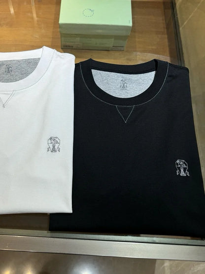 Italy BC men's summer new cotton fabric fashion versatile casual, bottoming shirt short-sleeved T-shirt