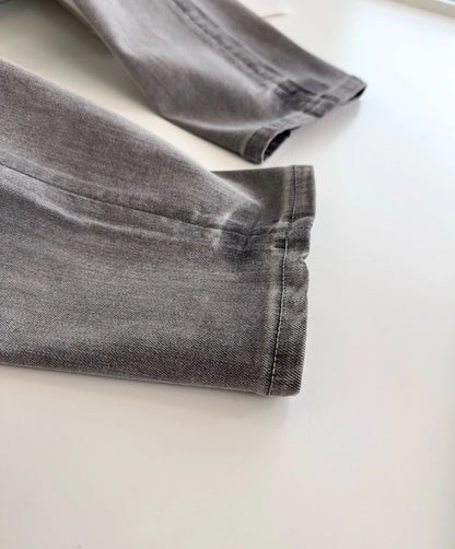 Italy BC old money style men's clothing 25 spring and summer new washed gray fashion business casual small straight jeans
