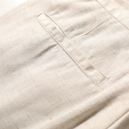 ZZ spring and summer new business casual cool tencel linen blend trousers