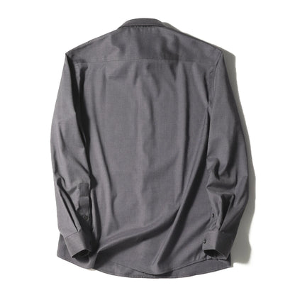 ZZ Italian Luxury, Spring and Autumn Business Casual Long Sleeve Shirt Men's Easy Care Bottom Shirt