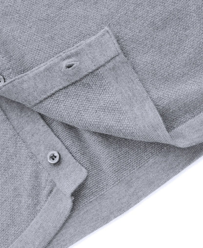 Elegant gentleman, autumn and winter fashion high-end Tencel long-sleeved shirt men's lapel wool knitted cardigan