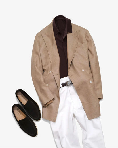 ZZ new men's light luxury business casual long-sleeved knitted cardigan jacket stacked with bottoming shirt