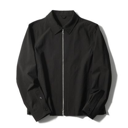 2025 spring and summer new men's high sense business casual breathable seersucker shirt lapel jacket jacket