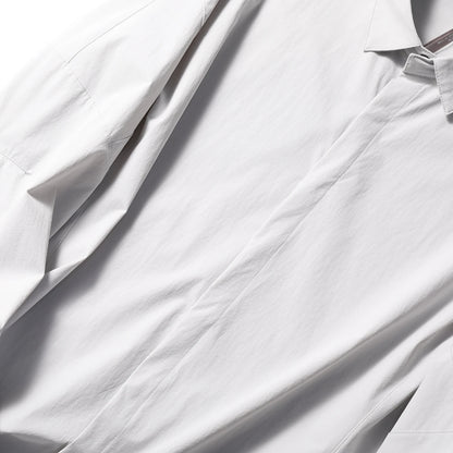 2025 summer new men's business and leisure outdoor quick-drying breathable high-elastic shirt light and thin long-sleeved shirt