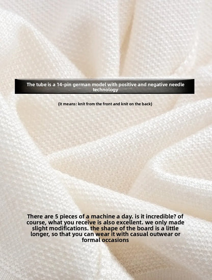 Autumn and winter business high-end mulberry silk long-sleeved shirt men's wool knitted cardigan sweater