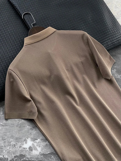 Summer, light luxury business commute casual lapel short-sleeved T-shirt polo shirt
