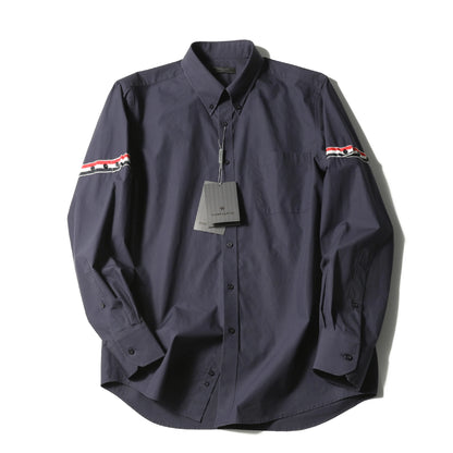 2025 spring new men's light luxury old money style business casual long-sleeved shirt 100% cotton breathable shirt