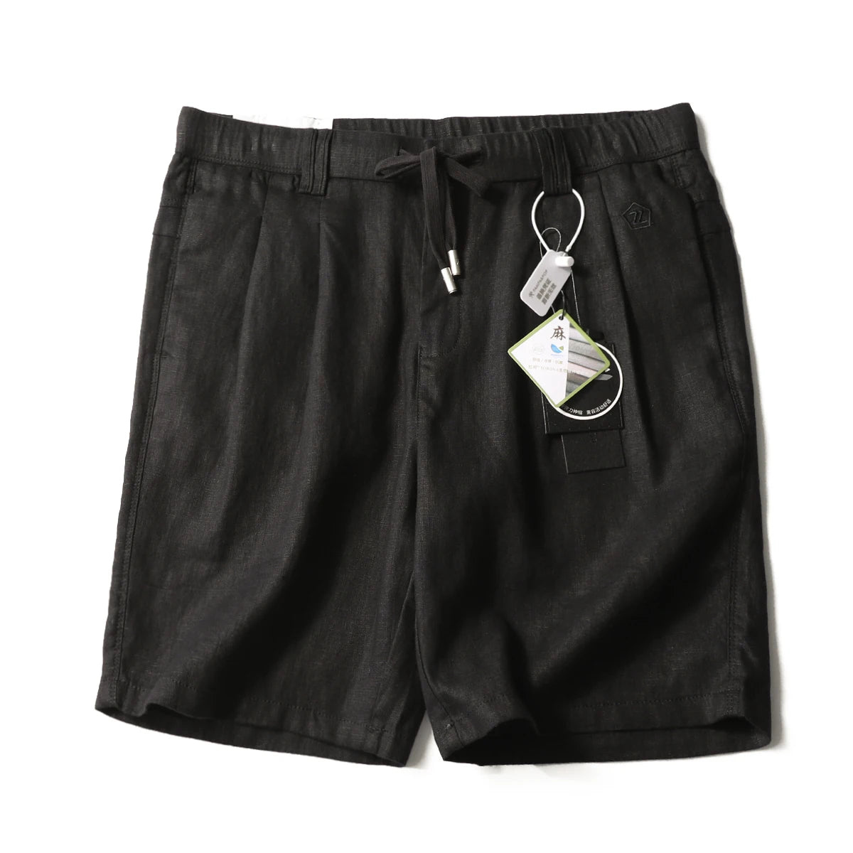 ZZ summer pure linen shorts men's breathable quick-drying easy-care five-point outdoor casual pants