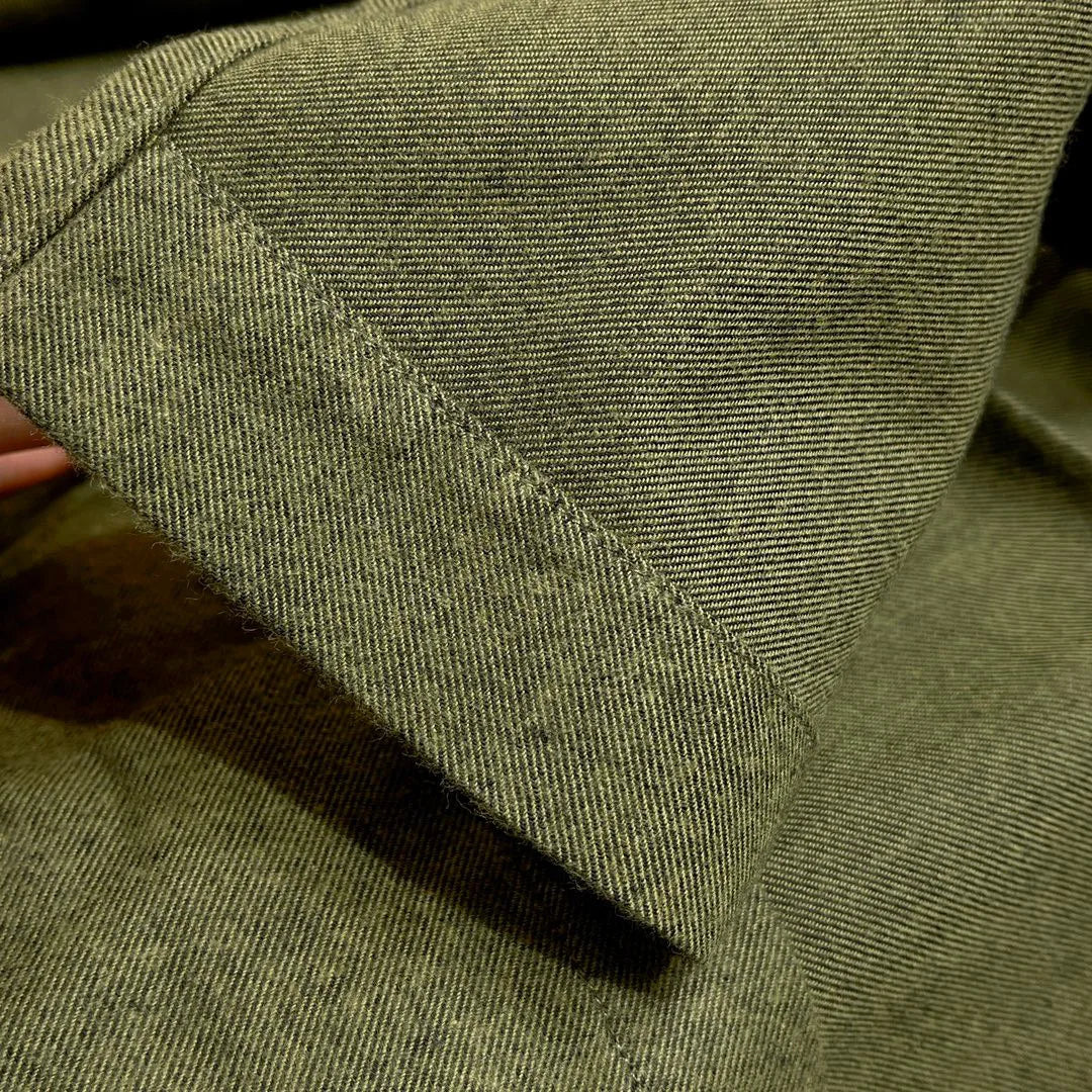 [Warm cashmere cotton] Gentleman's business leisure winter versatile polished slim lapel long-sleeved shirt