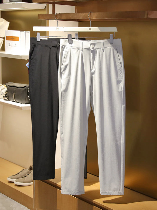 LP Italian luxury 2025 spring and summer new men's light business sports high elastic breathable quick-drying casual trousers