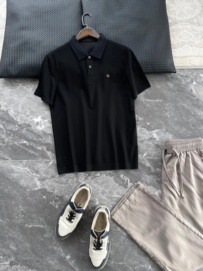 Summer, light luxury business commute casual lapel short-sleeved T-shirt polo shirt