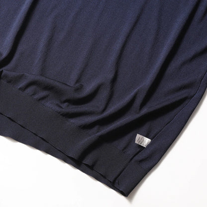 2025 summer new men's urban commuting solid color Tencel mulberry silk blended cool knitted short-sleeved T-shirt
