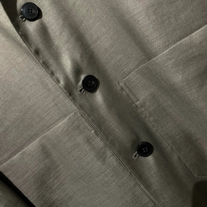 Classic old money style, high-end skin-friendly texture, breathable lapel linen tooling jacket