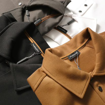 ZZ light mature style spring and autumn new commuter casual knitted polo shirt