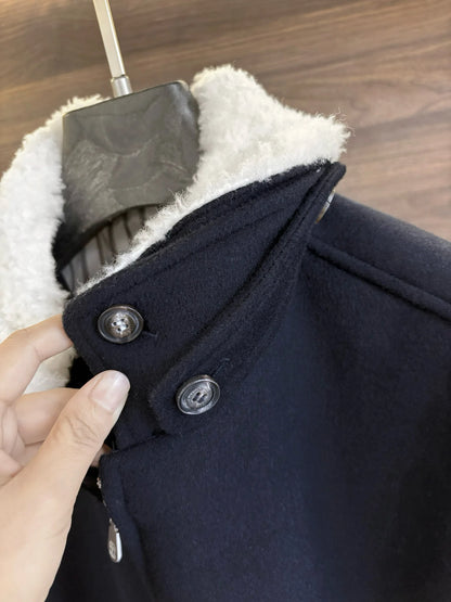 Italy BC men's clothing autumn and winter new old money style fashion casual thick wool cashmere thermal lapel jacket jacket