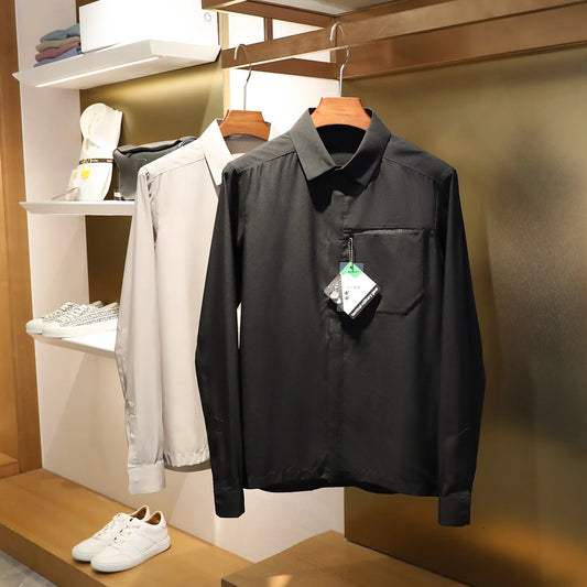 Outdoor 2024 spring and summer new waterproof breathable elastic sunscreen long-sleeved shirt