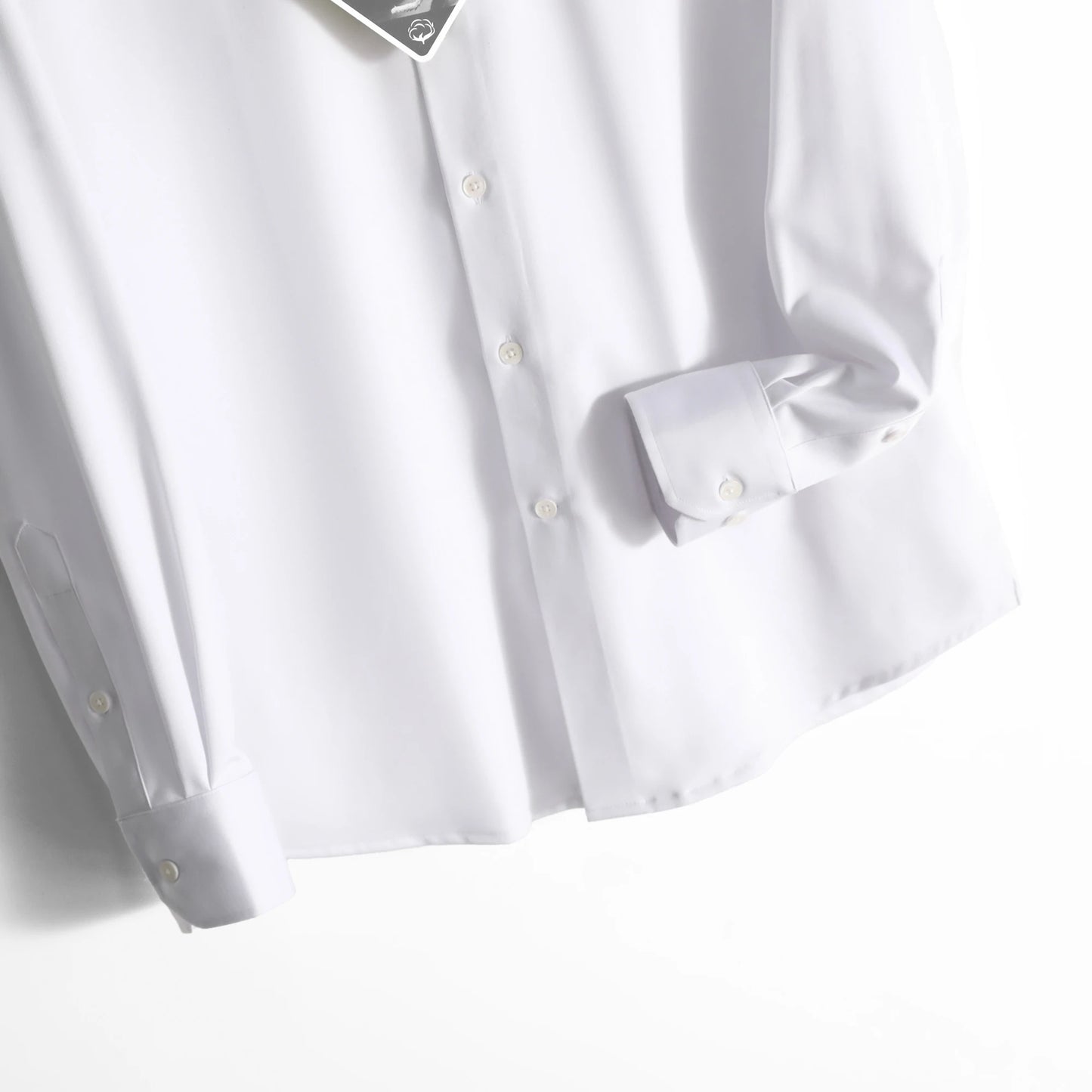 ZZ series 2025 early spring men's light luxury high-end mulberry silk modal blended business casual long-sleeved shirt 9834