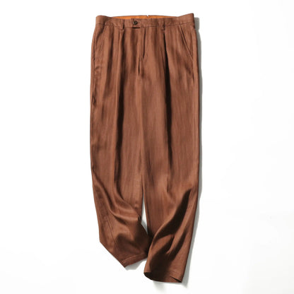 ZZ spring and summer new business casual cool tencel linen blend trousers