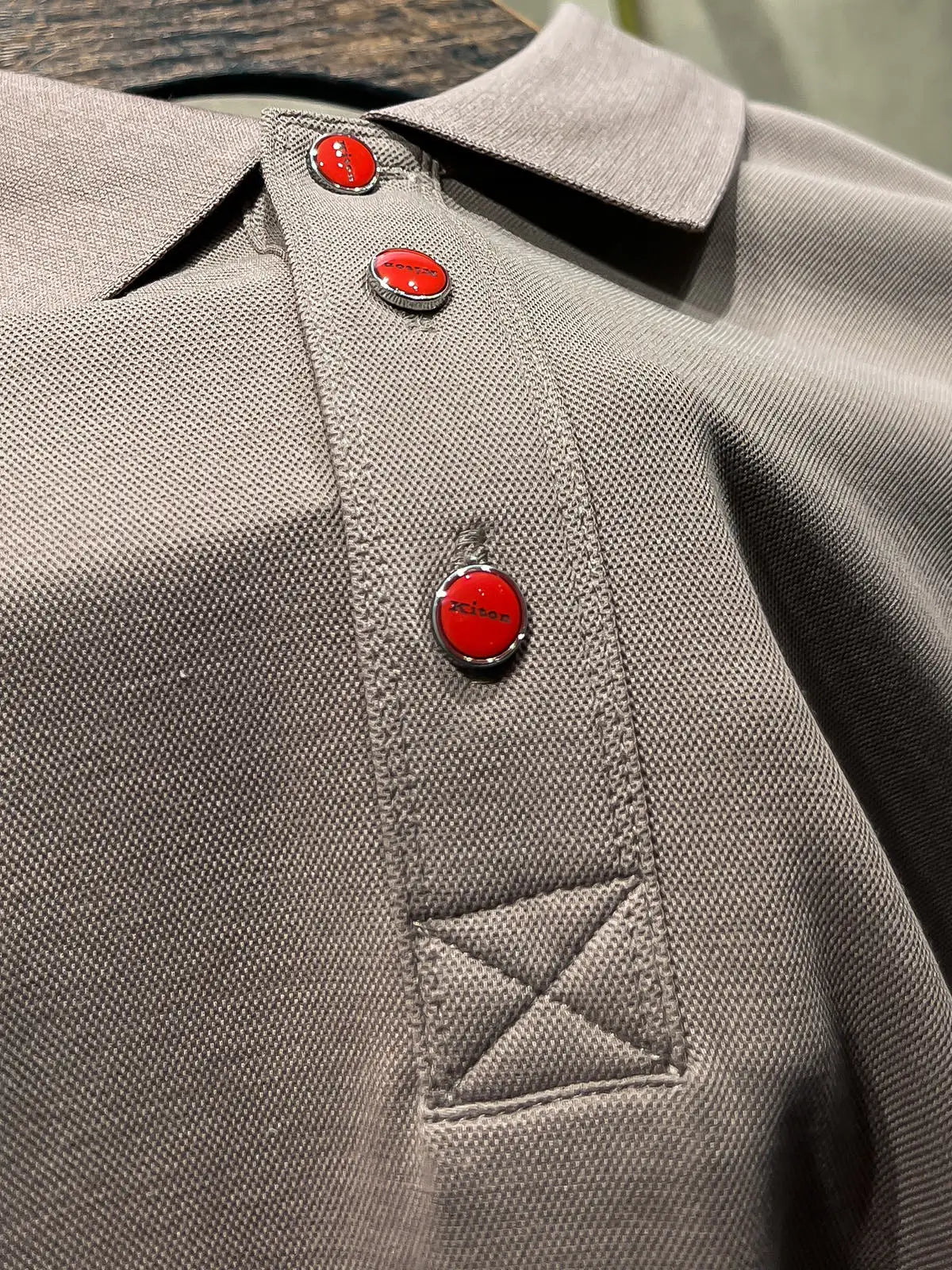 Summer kiton Chiton embroidered men's lapel short-sleeved solid color simple fashion versatile casual POLO shirt