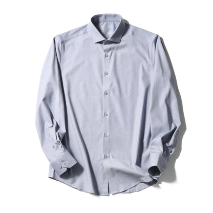 Premium old money style, spring and autumn new modal wool blended long-sleeved shirt business casual shirt