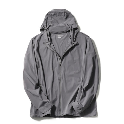 2025 summer new men's outdoor elastic light waterproof jacket breathable quick-drying jacket