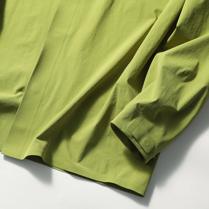 2025 Spring and Autumn New Men's Outdoor Functional Wind City Business Leisure Press Glue Non-ironing Long Sleeve Shirt