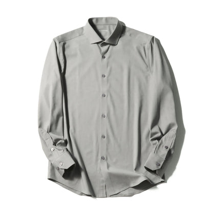 Premium old money style, spring and autumn new modal wool blended long-sleeved shirt business casual shirt