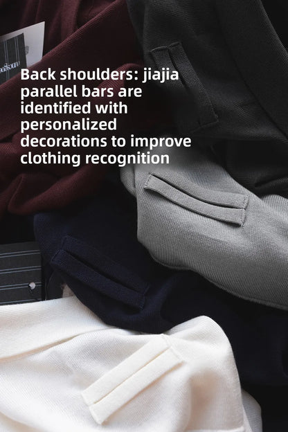 ZZ new men's light luxury business casual long-sleeved knitted cardigan jacket stacked with bottoming shirt