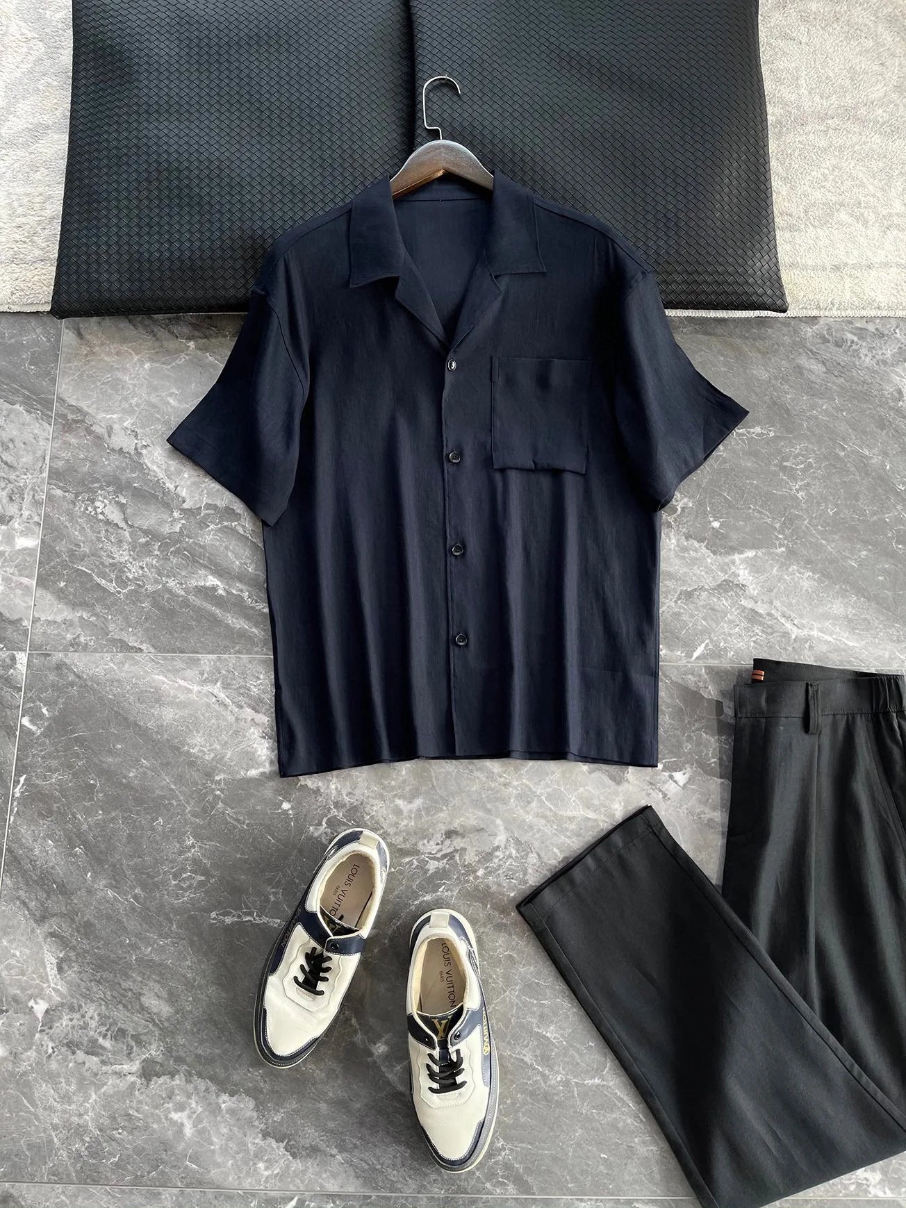 [Classic Cuban Collar Design] Linen Blended Old Money Style Gentleman Casual Summer Linen Short Sleeve Shirt