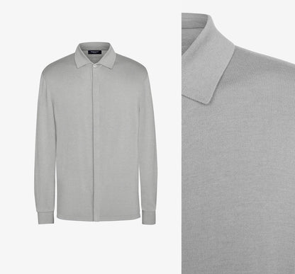 ZZ new men's light luxury business casual long-sleeved knitted cardigan jacket stacked with bottoming shirt